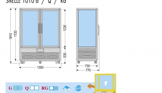 Külmvitriinkapp Snelle 1010G