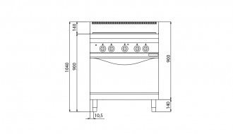 Hot plate stove 9kW + Static electric stove 7,5kW