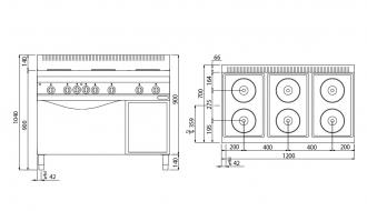 Elektripliit 15,6 kW + Ahi 7,5 kW