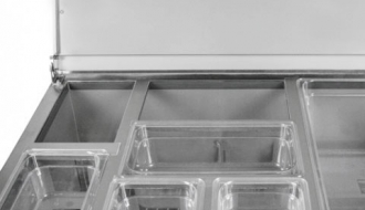 Külmtöölaud klaasiga 1,37x0,7