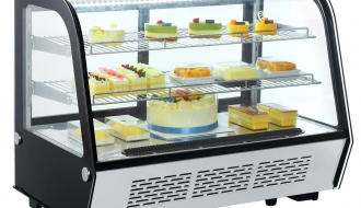 Refrigerated display case 2 shelves 160L