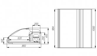 Refrigerated display case 3x GN 1/1