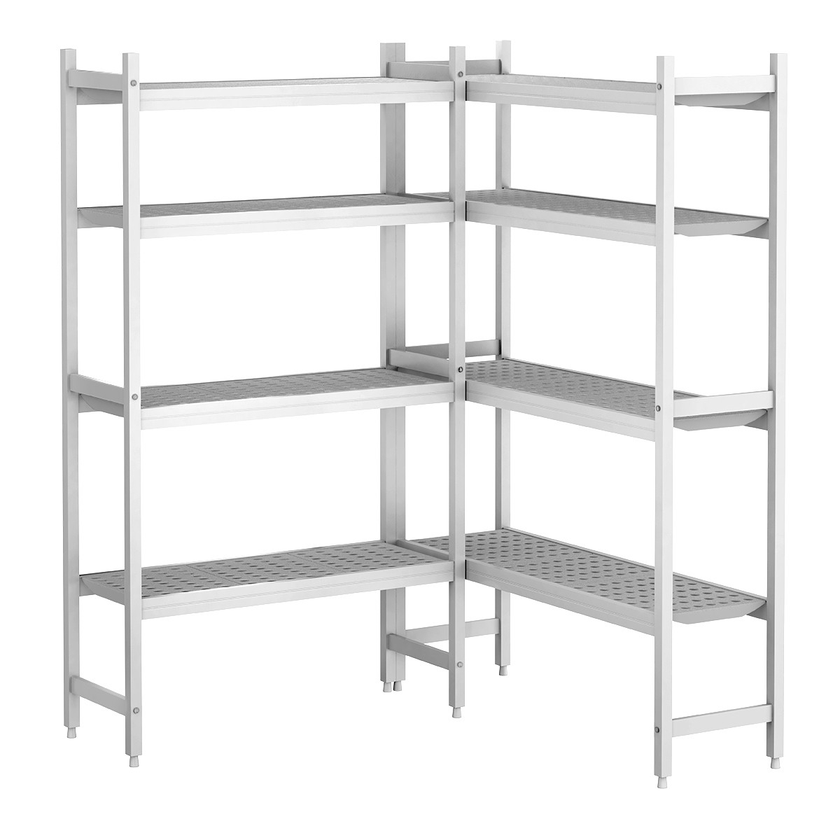 Shelf set aluminium L-kujuline