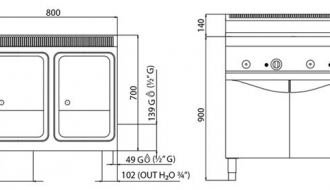 pasta cooker 20kW - Gaas