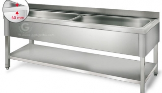 Pot sink double 1800mm