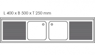 Sink double 1800mm