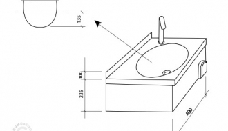 RST hand wash sink 40x40