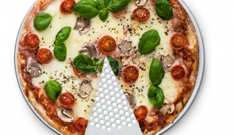 Pizza tray aluminum, perfo