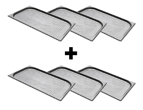 Edelstahl GN Behälter 1/1 - gelocht - Tiefe: 20 mm