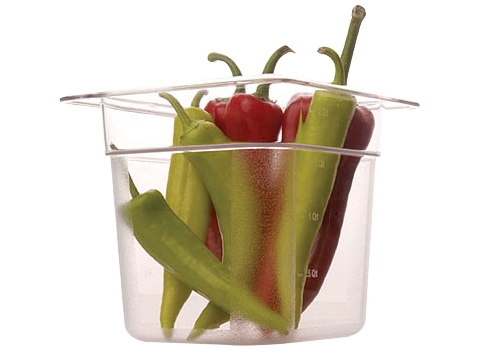 Polycarbonate containers GN 1/6 - clear - height 150mm