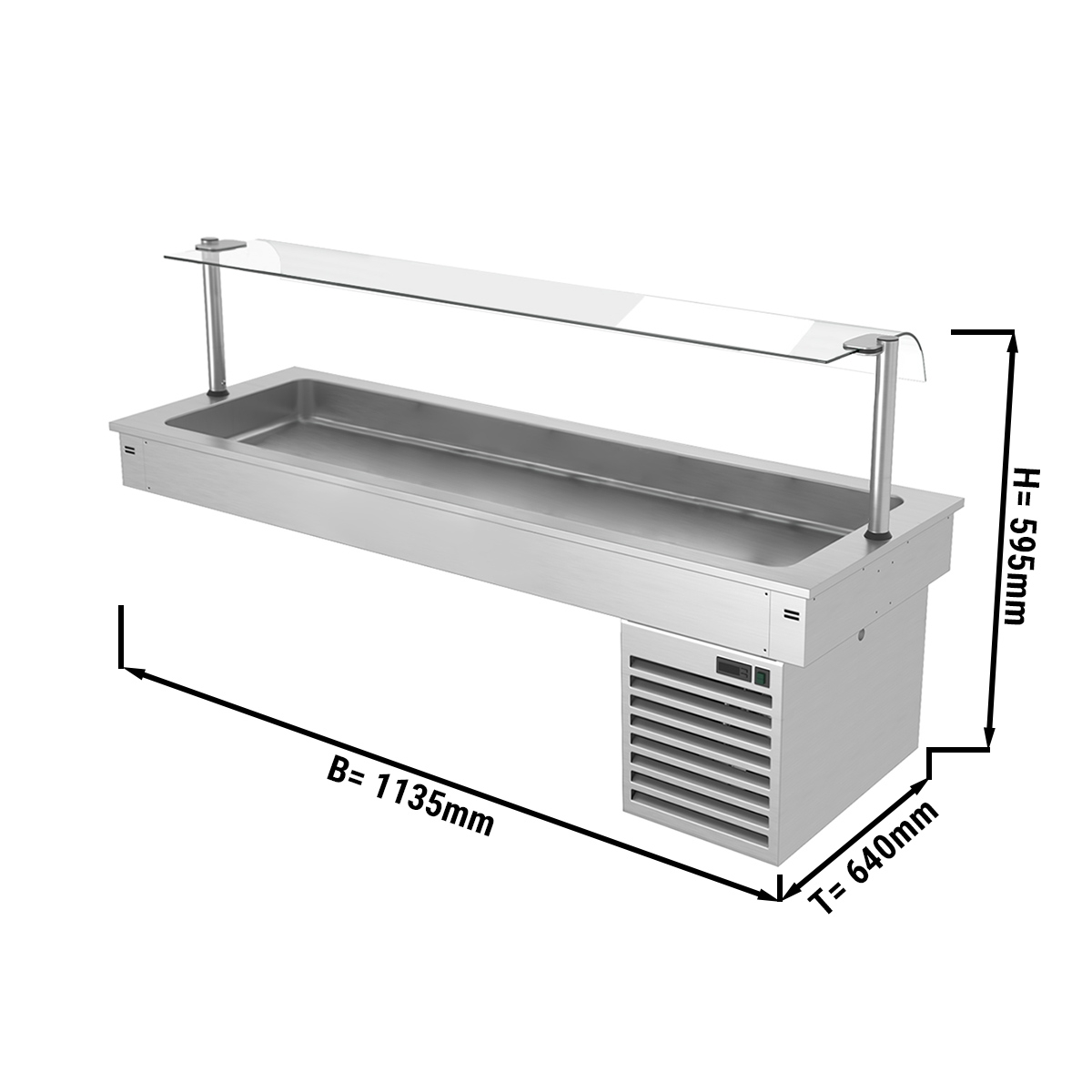 Installation cooling trough 1.1m - Series B