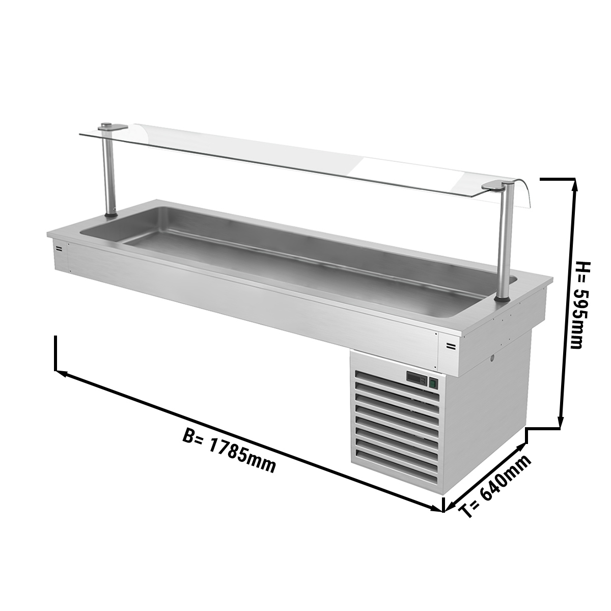 Installation cooling trough 1.8m - Series B
