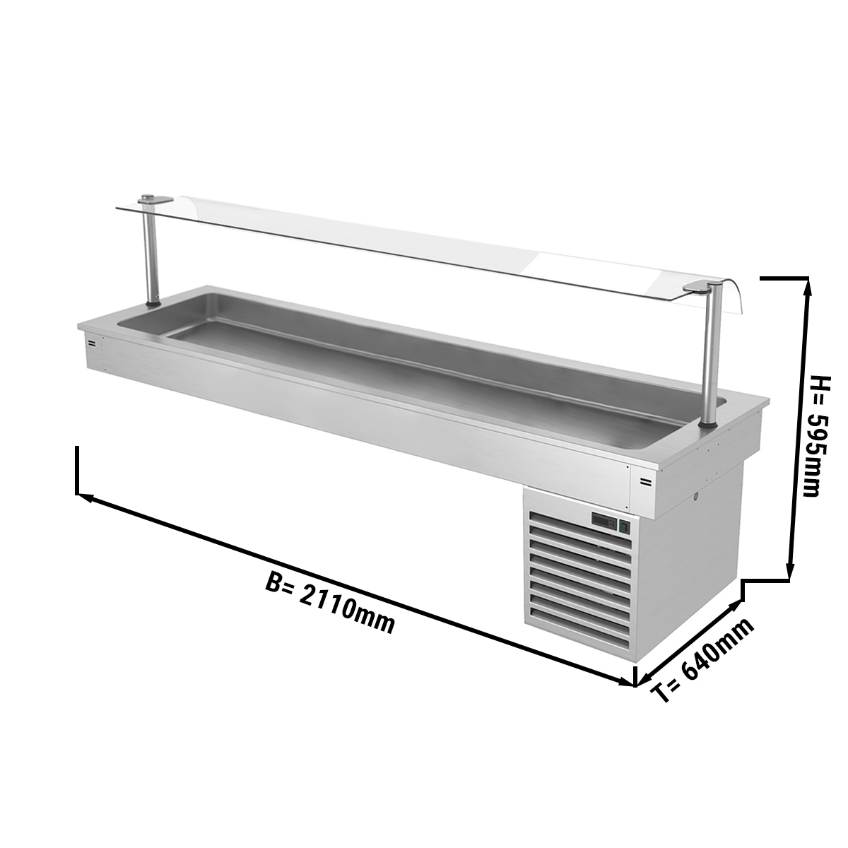 Installation cooling trough 2,1m - Series B