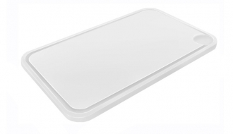 Cutting board with juice groove - 30 x 50 cm - white