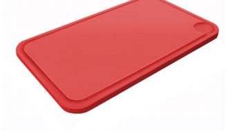 Cutting board with juice groove - 40 x 60 cm - red