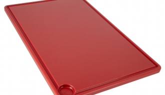 Schneidebrett mit Saftrille - 30 x 50 cm - Rot