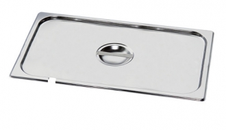 Edelstahl GN Deckel 1/1 - mit Löffelaussparung