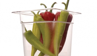 Polycarbonate containers GN 1/6 - clear - height 100mm