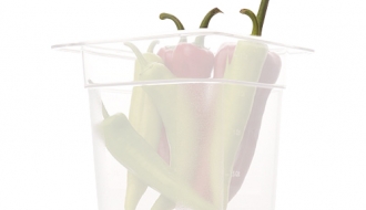 Polypropylene containers GN 1/6 - milky - height 65mm