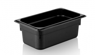 Polypropylene containers GN1/4 - black - height 100mm