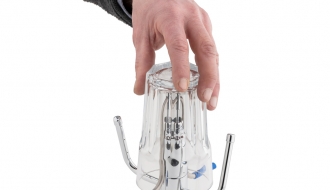 Behälter-/ Gläser-/ & Kragendusche mit Standfuss mit Saugnäpfen & Schlauch