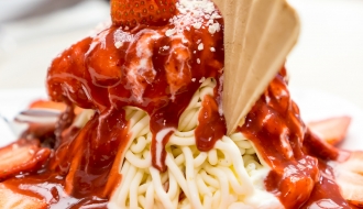 Forming disc Spaghetti for ice press
