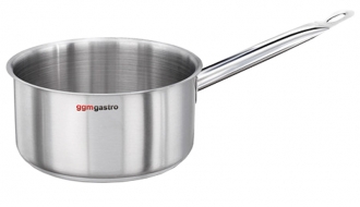 Flat saucepan - Ø 200 mm - height: 90 mm | saucepan | milk pot | stainless steel pot | pot | cooking pot