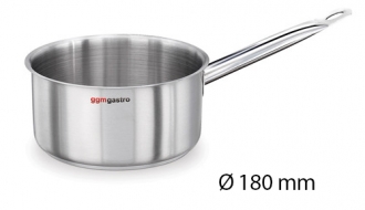 Saucepan - Ø 180 mm - height: 125 mm | saucepan | milk pot | stainless steel pot | pot | cooking pot