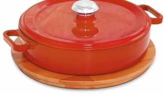 Flat stew pot - Ø 240 mm - orange