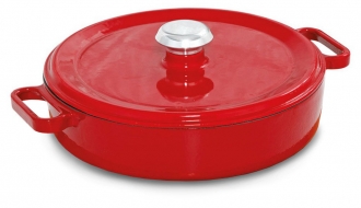 Flat stew pot - Ø 280 mm - red