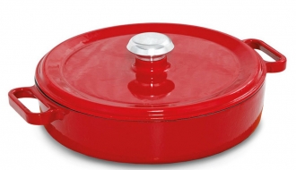 Flat stew pot - Ø 280 mm - red