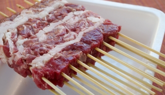 Manual kebab skewer machine