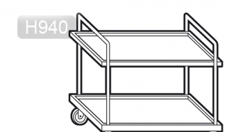 Serving trolley 1,0 m - level 2