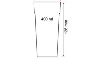 Polycarbonate glasses of milk - 300 ml - 100 picces