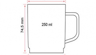 Polycarbonate tea / coffee cup, Clear - 200 ml - 50 picces