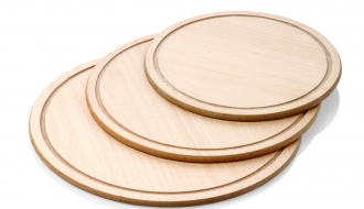 Pizzateller mit Saftrille - Ø 26 cm | Pizzabrett | Holzteller