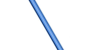 (50 Stück) Glastrinkhalme in Blau - 20 cm - gerade - inkl. Nylon Reinigungsbürste