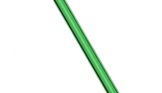 (50 Stück) Glastrinkhalme in Grün - 20 cm - gerade - inkl. Nylon Reinigungsbürste