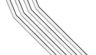 (36 Stück) Glastrinkhalme mit Knick - 23 cm - inkl. Nylon Reinigungsbürste