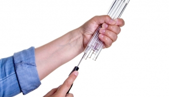 (10 Stück) Reinigungsbürste für Glastrinkhalme aus Nylon - 200 x 7 mm