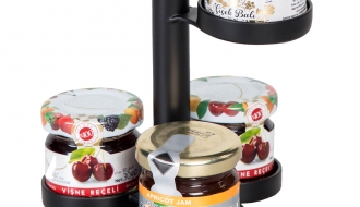(12 Stück) Marmeladen Etagere / Buffetständer - mit 5 Ablagen