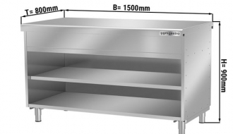 Work surface with shelf 1500mm