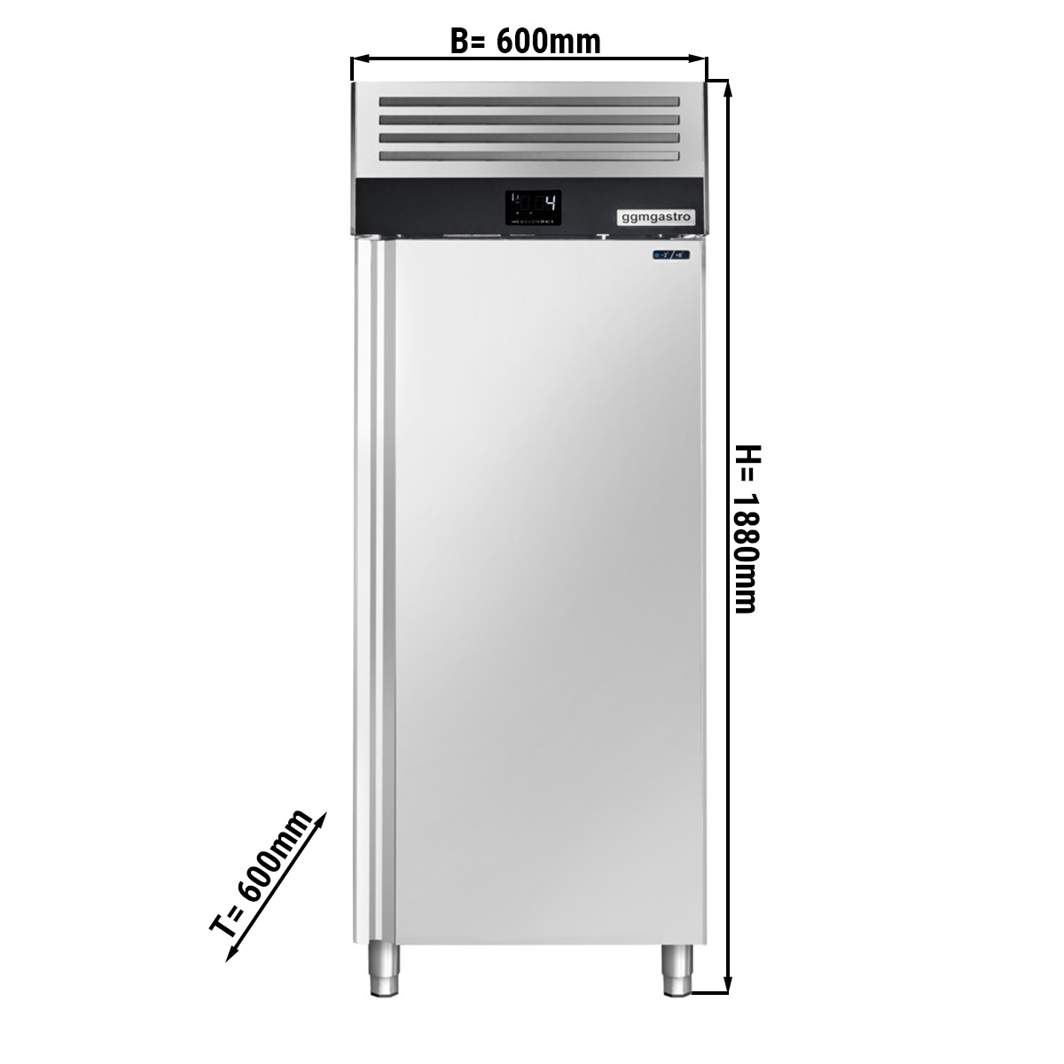 Kühlschrank 0,6 x 0,6 m - 400 Liter - mit 1 Tür