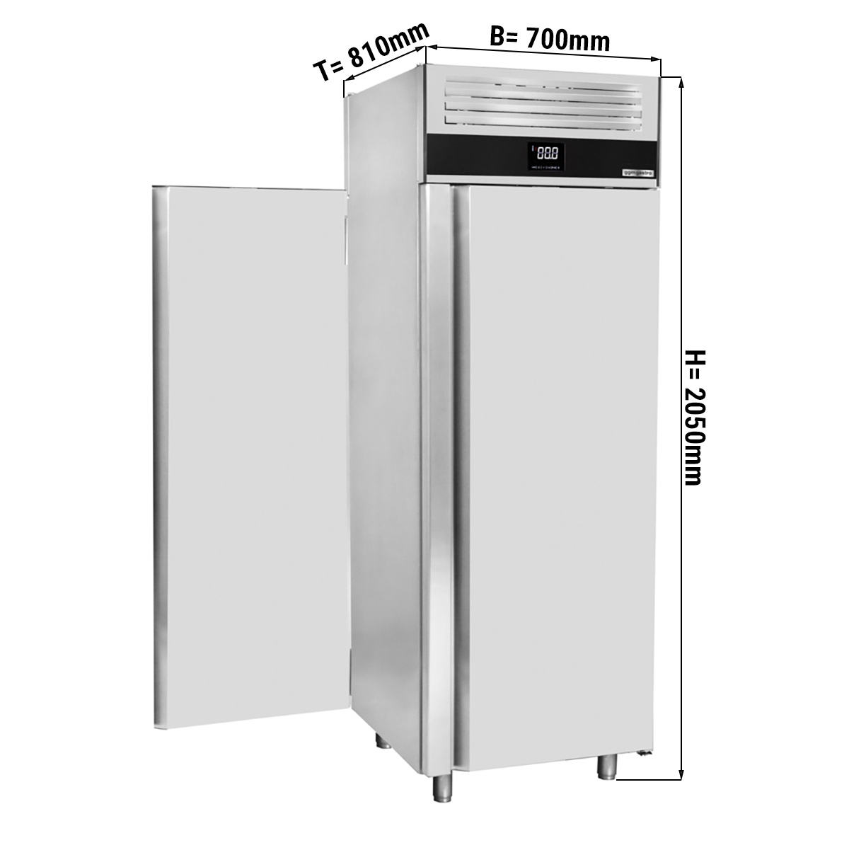 Tiefkühlschrank - 0,7 x 0,81 m - 700 Liter - mit 1 Tür vorne & 1 Tür hinten