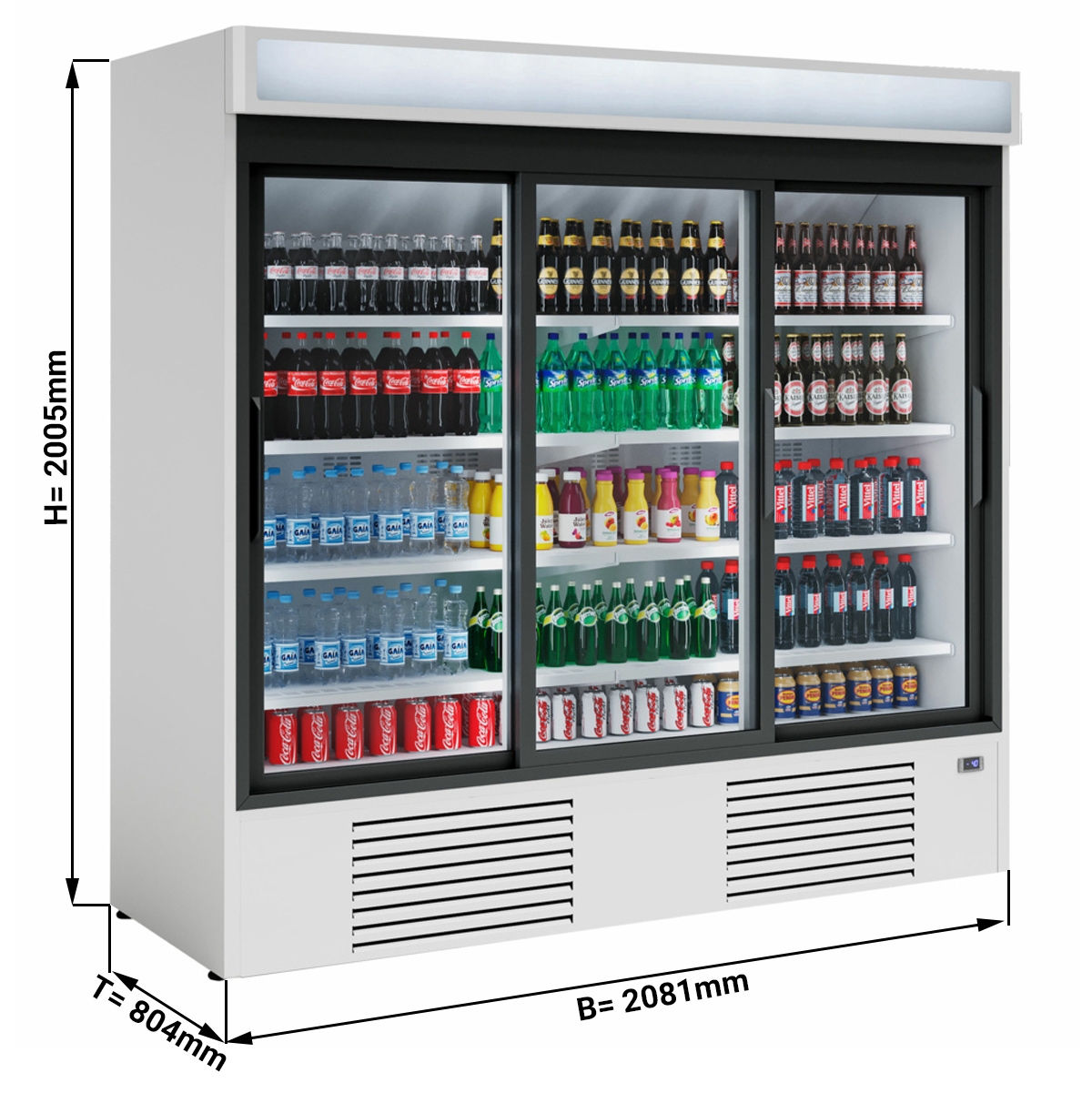 Beverage refrigerators/ cooler  1600 litres - with 3 doors