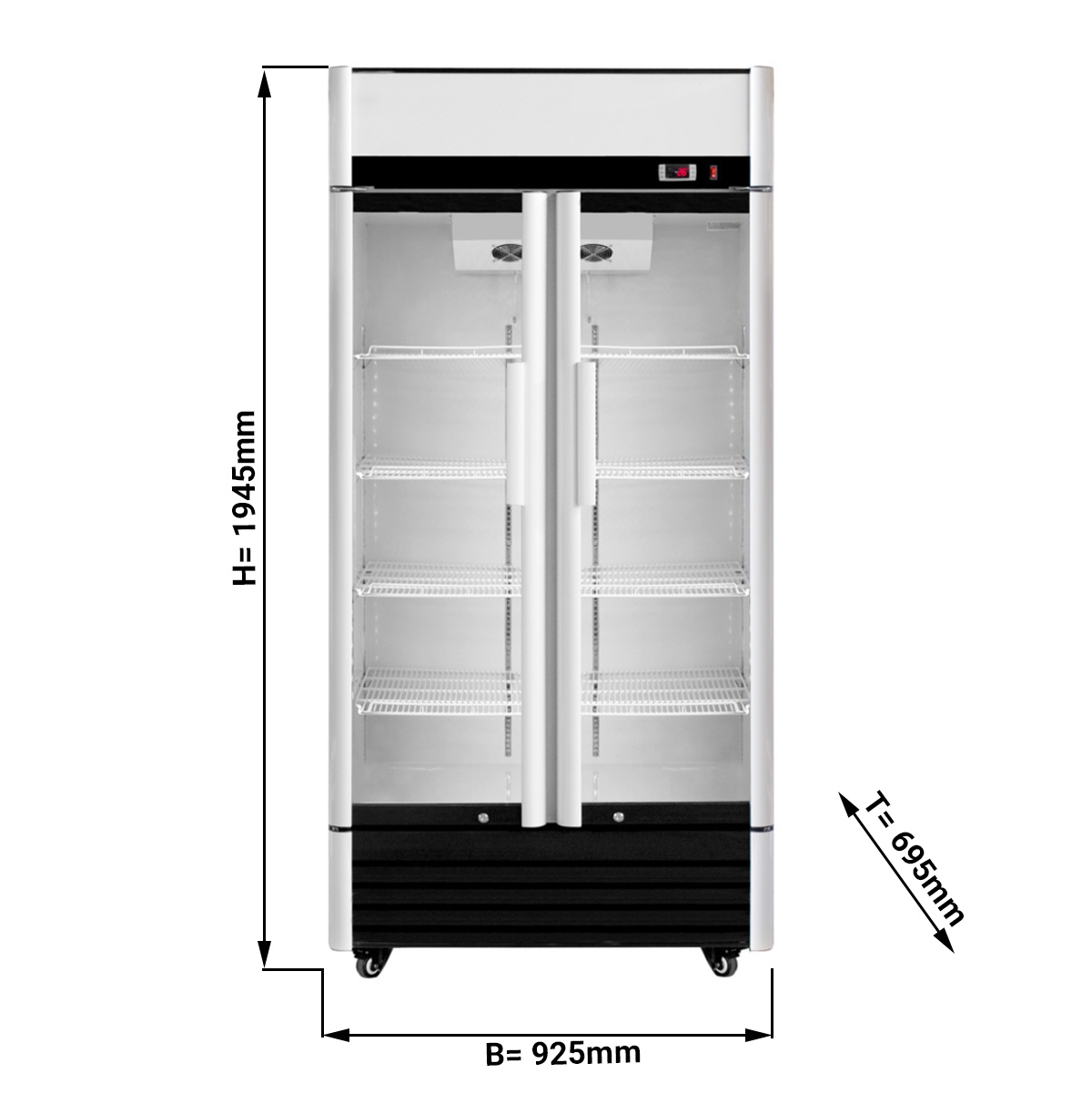 Beverage refrigerators/ cooler  0,92 x 0,69 m - with 2 doors