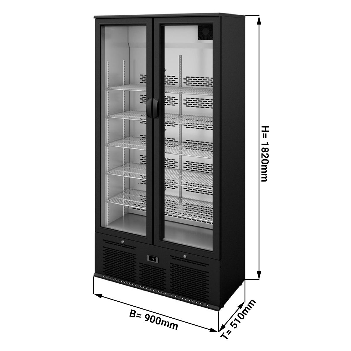 Bar drinks refrigerator 435 litres - with 2 doors