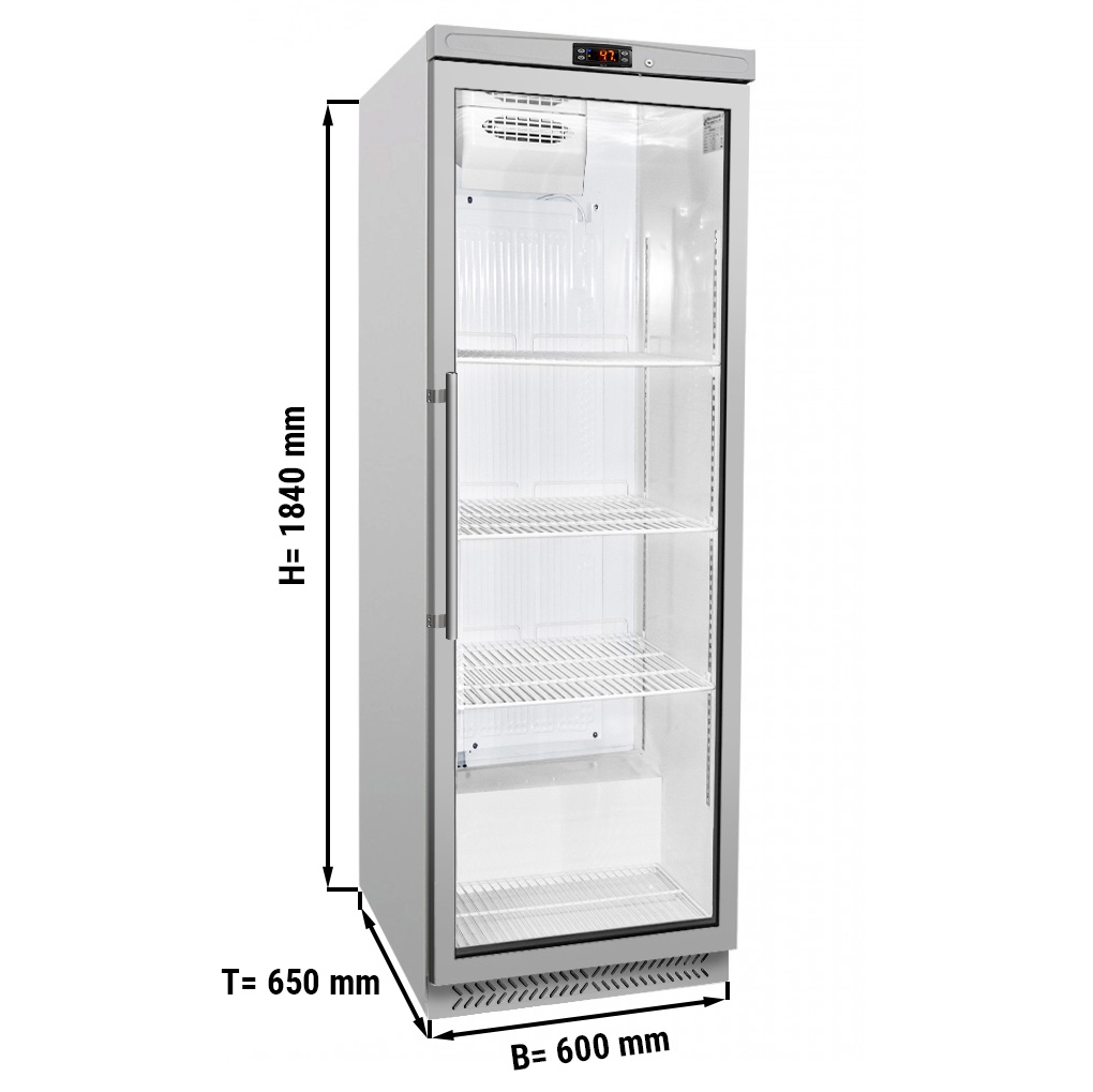 Refrigerator - 400 liters - with 1 glass doors