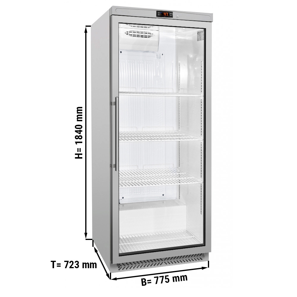 Refrigerator - 590 liters - with 1 glass doors