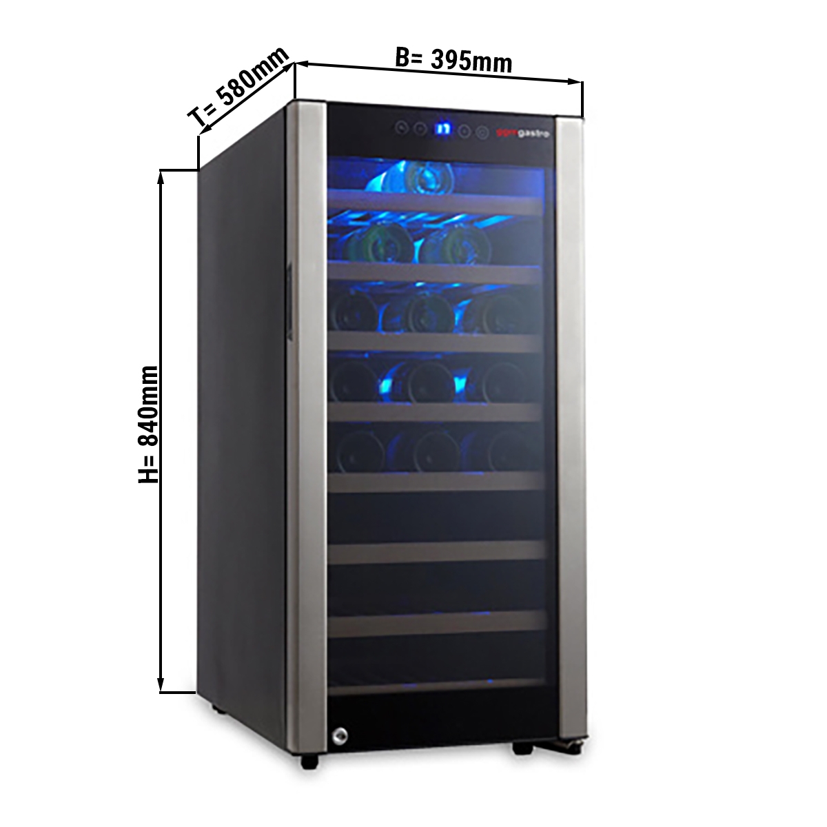 Wine refrigerator 100 liter / 1 climatic zone